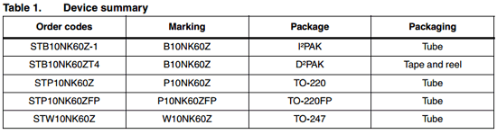 B10NK60Z