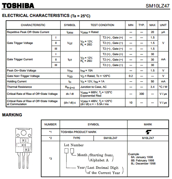 M10LZ47 Datasheet PDF - Toshiba