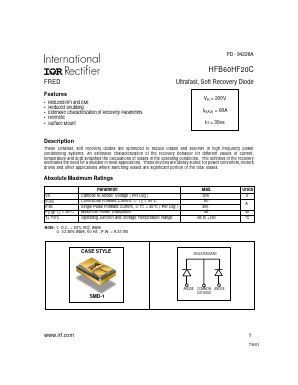 HFB60HF20C Datasheet PDF International Rectifier