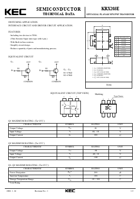 KRX203E Datasheet PDF KEC