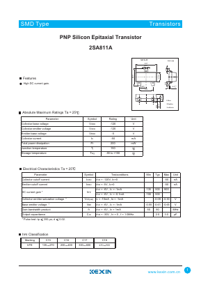 2SA811A Datasheet PDF KEXIN Industrial