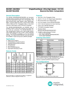 MAX961ESA High Speed Comparator - 8 Stück SOIC-8 Bauteile Von Chips Gate