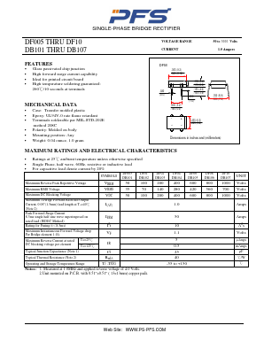 Db107 Datasheet Pdf Shenzhen Ping Sheng Electronics Co Ltd