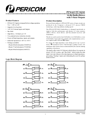 PI74ALVTC16241 Datasheet PDF Pericom Semiconductor