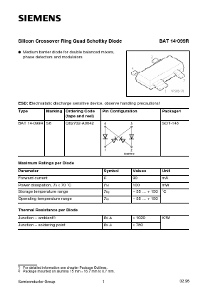 BAT14-099R Datasheet PDF Siemens AG