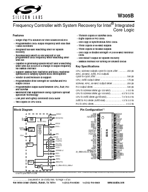 W305B Datasheet PDF Silicon Laboratories